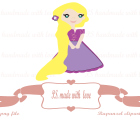 Rapunzel digital image-clipart for personal and commercial use