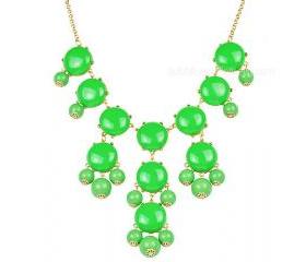 Handmade Bubble Necklace - Bib Necklace- Statement Necklace-Green