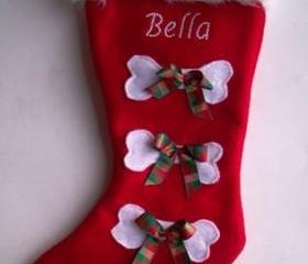 Pet stocking Personalized Christmas Stocking With Your Dog's Name