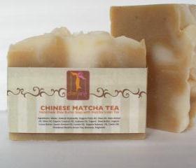 Chinese Matcha Green Tea Shea Butter Soap 6oz Bars with Cocoa Butter