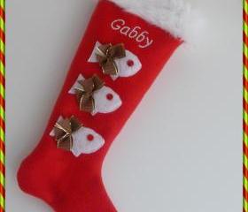 Cat Personalized Christmas Stocking: Custom With Your Cat Name
