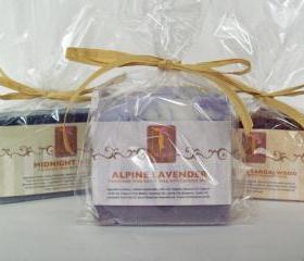 3 Shea Butter Soaps all Natural with Honey or Lavender or Rose and Essential oils 5 to 6 oz