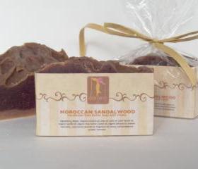 Moroccan Sandalwood Shea Butter Soap with Honey and Coconut Milk 5oz