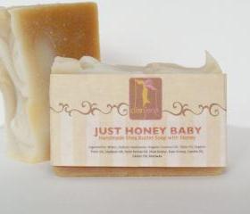 Just Honey Baby Shea Butter Soap- Unscented with Honey 5 oz Big Bar