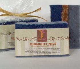 Midnight Nile-Herbal Shea Butter Soap with Atlantic Kelp, French Green Clay, Oatmeal and Honey - Scented 5oz Bar
