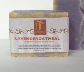 Lavender Oatmeal Organic Shea Butter Soap 5.5oz Big Bar