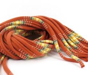 Weaving Strips Recycled from T Shirts Upcycled Crafting Cord