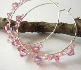 Pink Bubblegum Hoops