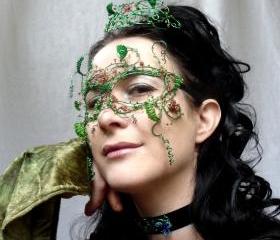 May queen masquerade mask, handmade