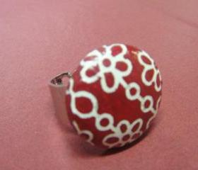 Ring, red flowers