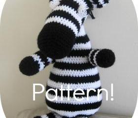 Crochet pattern, Zebra amigurumi toy - Crochet tutorial PDF