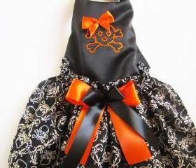 Halloween Dog Dress Skulls