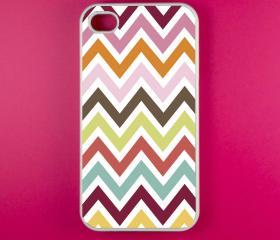 Iphone 4s Case - Colorful Chevron Iphone Case, Iphone 4 Case