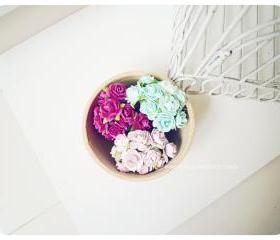 30 Mulberry mixed paper Rose Buds flower/ pack 