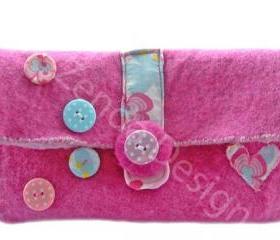 Retro/ shabby chic clutch handbag