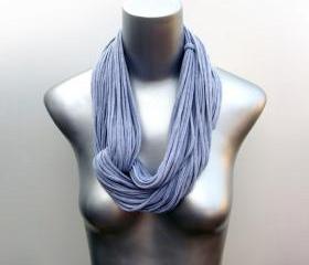 Infinity Scarf Necklace - Heather Grey