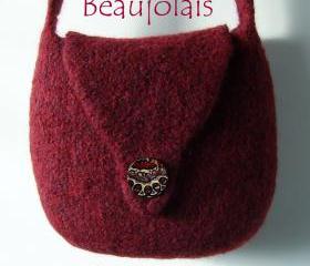 Felted Bag Pattern, Felted Purse Pattern - Beaujolais