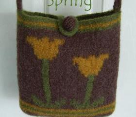 Felted Bag Pattern, Felted Purse Pattern - Spring