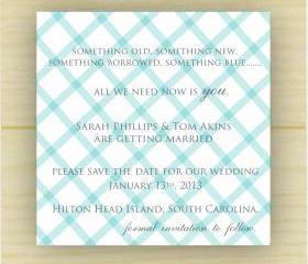 Criss cross save the date (set of 10)