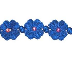 Swarovski Blue Clover Lucky Friendship macrame Bracelet