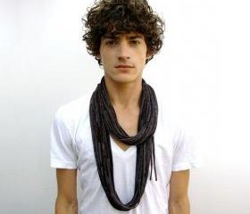French Roast Brown Scarf Summer Infinity Cotton Mens Necklace Jersey Circle Scarves Womens Infinity Winter Fabric Jewelry Tribal Bohemian