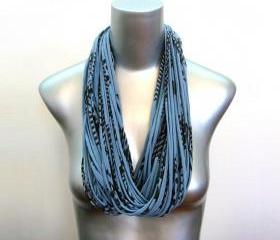 Fashion Jewelry Scarf Infinity Womens Blue Black Boho Infinity Circle Necklace Scarves Loop Eternity Necklush Fabric unique Tribal Hipster