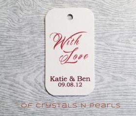  24 With Love Customised Gift Tags - Wedding Favor Tags - Thank you tags - Wedding Gift Tags - Product Labels