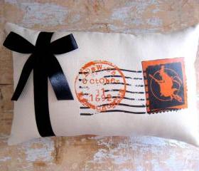 Halloween Pillow, Witch, Stamp, Halloween Decor