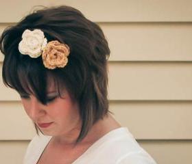 Crochet Rosette Barrette