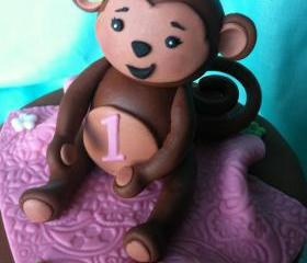 Fondant Monkey Cake Topper