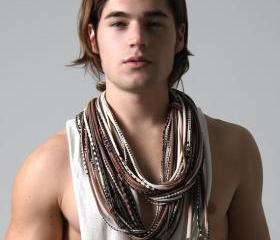 Brown Infinity Scarf Cotton Jersey Mens Necklace Circle Scarves Womens Infinity Spring Jewelry Summer Winter Fabric Fabric unique Tribal