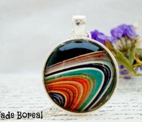 Galaxy V- handmade glass pendant