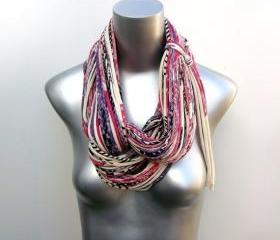 Infinity Scarf Circle Loop Purple Necklace Jersey Burning Man Eco-Friendly Clothing Scarves Organic Magenta Womens Mens Unique Eggplant 