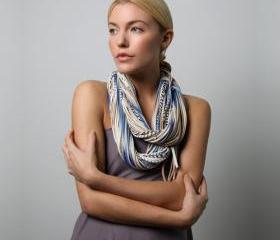 Stripe Jersey Circle Scarf Womens Mens Necklace Scarves Infinity Burning Man Loop Cotton Winter Chunky Eternity Royal Blue Sand Black