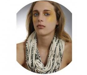 Infinity Scarf Cream Black Circle Loop Necklace Jersey Burning Man Scarves Womens Men Organic Summer Winter Chunky Eco-Friendly Clothing