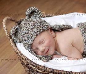 Newborn Baby Hear Hat & Diaper Cover Set