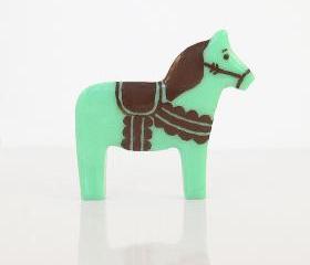 Mint Chocolate Chip Ice Cream Clay Pony Dala Horse Figurine