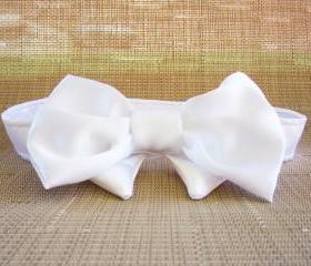 Dog Wedding Bow Tie Winter Ice White all sizes