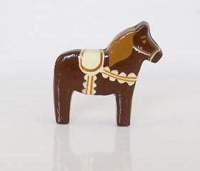 Rocky Road Ice Cream Clay Pony Dala Horse Figurine