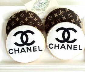 Cookies Chanel & Louis Vuitton Inspired (Any designer) Perfect for Favors for Wedding, Bridal Showers, Baby Showers, Engagements,Birthdays,