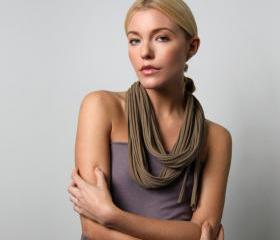 Brown Scarf Bohemian Jewelry Infinity Womens Mens Cotton Fall Fashion Summer Cool Fabric Necklace Jersey Chocolate Circle Scarves Mocha
