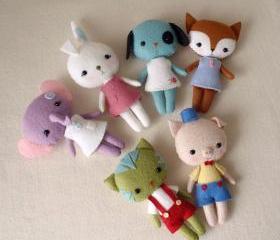 Pocket Pets pdf Pattern - Set of Six