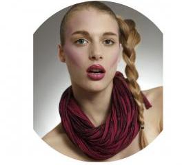Infinity Winter Scarf Necklace Thick Purple Cowl Fabric Jewelry Summer Mens Womens Scarves Eternity Circle Jersey Eggplant Purple Raspberry