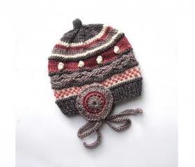 Organic Baby Hat, High-End 50%Silk 50%Wool, Size 6 Month, Swisshandmade 