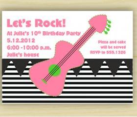 Rocker Girl Birthday Invitation (set of 10)