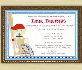 Baby Boy Sports Baby Invitation (set of 10)