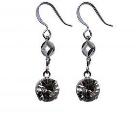 Swarovski Crystal and Silver Dangle Earrings