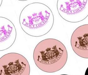 Juicy Couture Fondant Cupcake Toppers 12, Perfect for Birthdays, Bridal Showers or Any Juicy Couture Lover 