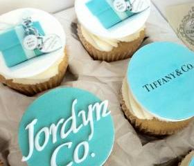 Fonadnt Tiffany & Co. Inspired Cupcake Toppers, Perfect for Birthdays, Bridal Showers, Bachelorette Parties 