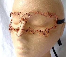  Ladies masquerade mask in copper, handmade